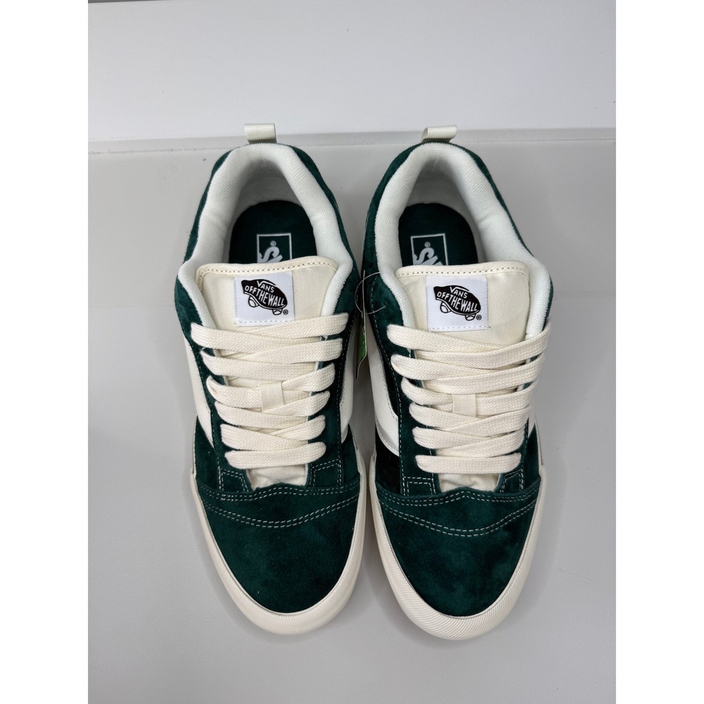 Vans Knu Skool Pig Suede Green Sneakers Water Repellent VN000CS0CX2 Mens 11 NEW - Picture 2 of 9